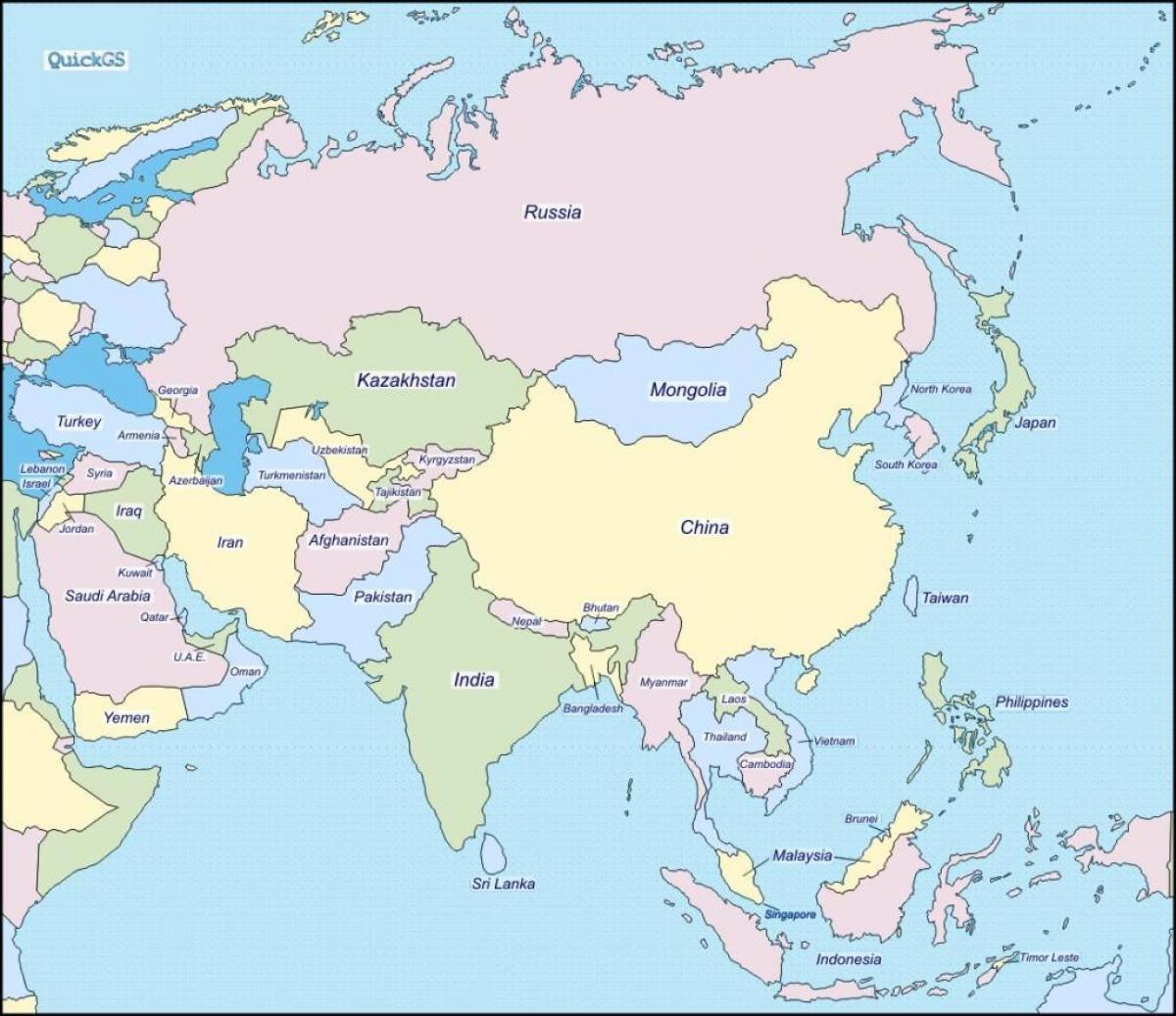 carte de Sri Lanka et dans les pays environnants