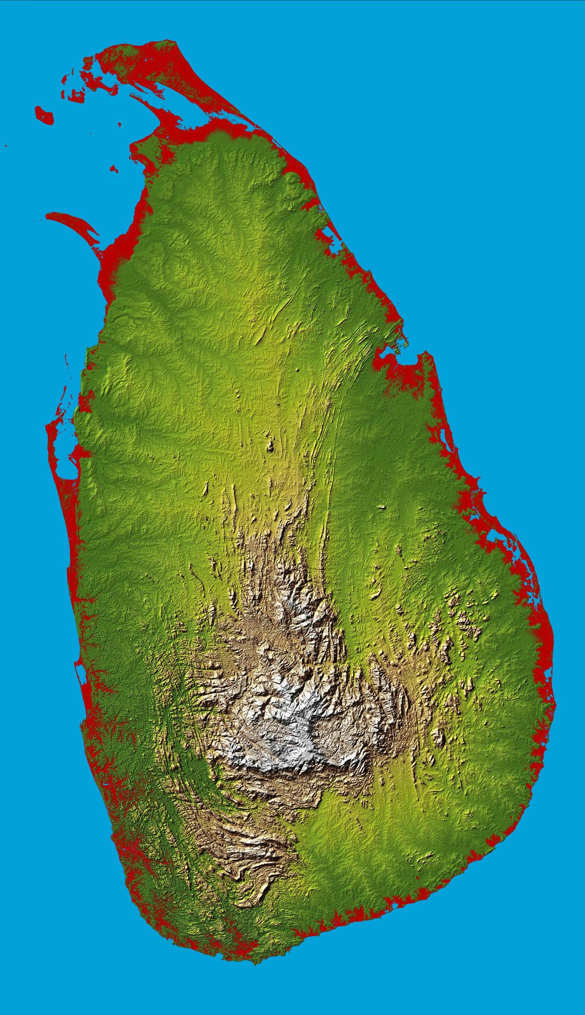 carte de Sri Lanka 3d