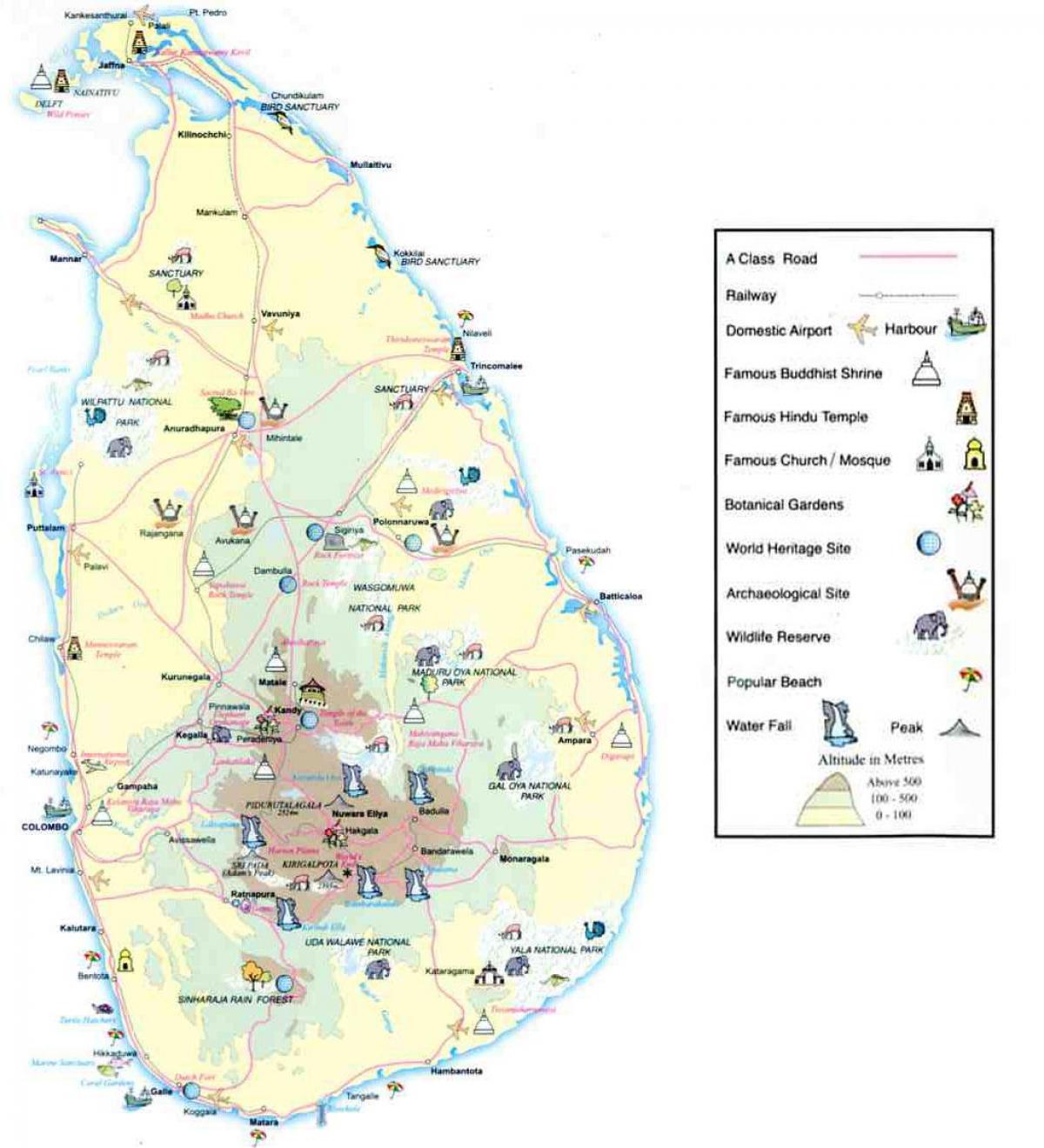 carte de Sri Lanka informations de la carte
