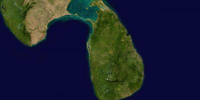 En ligne la carte satellite de Sri Lanka