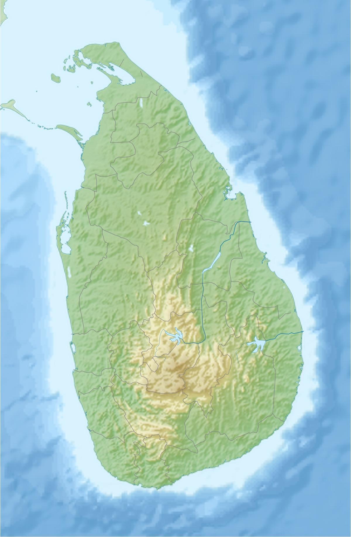 carte de la terre de la carte Sri Lanka