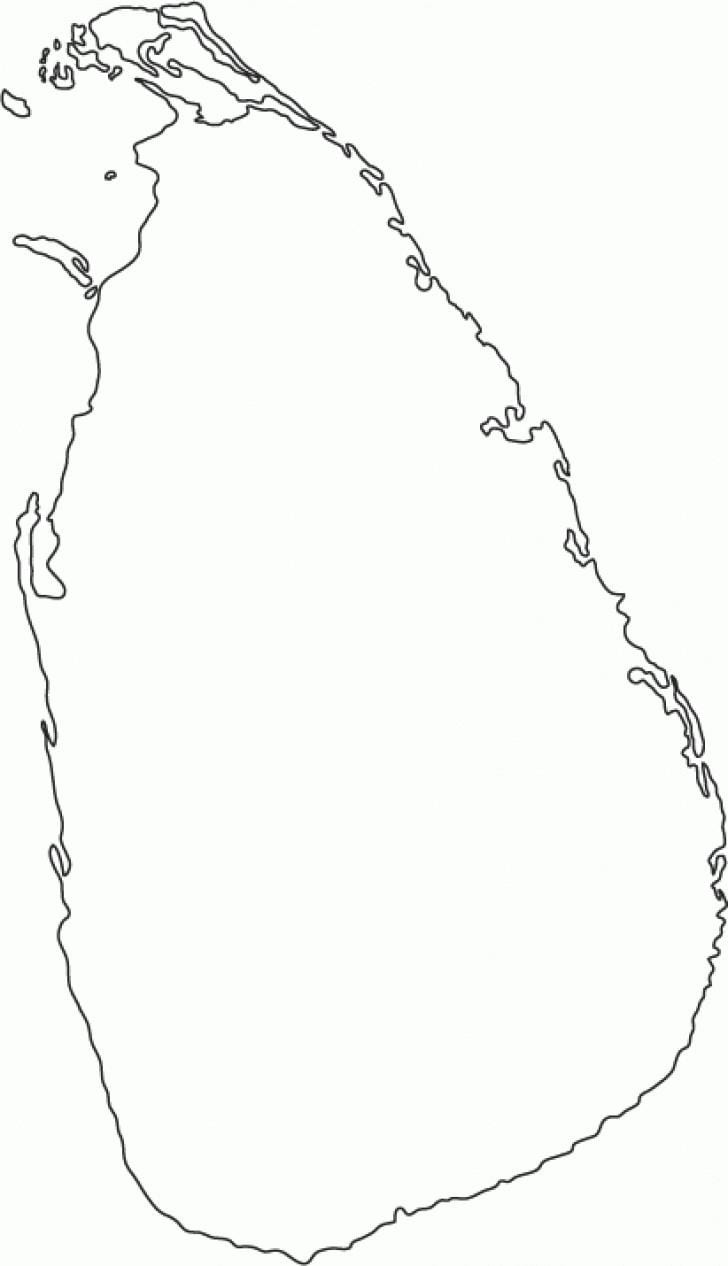 carte de Sri Lanka en mode hors connexion