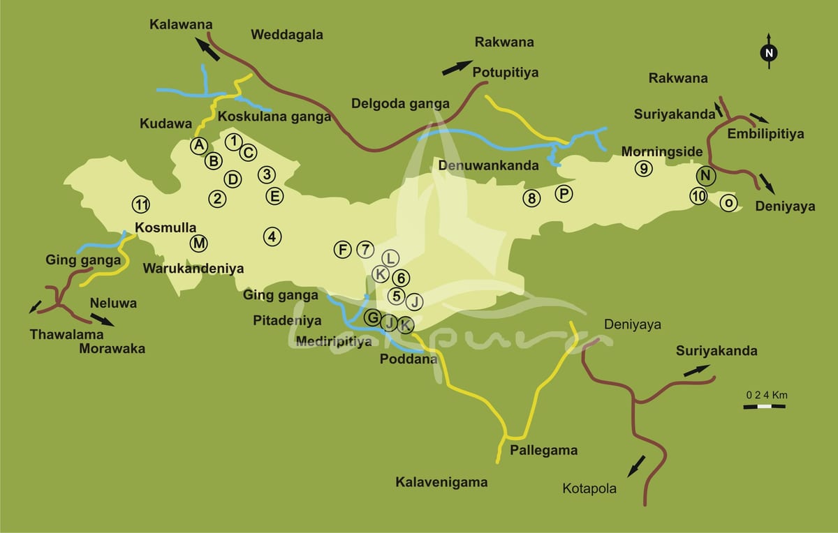 carte de sinharaja Sri Lanka