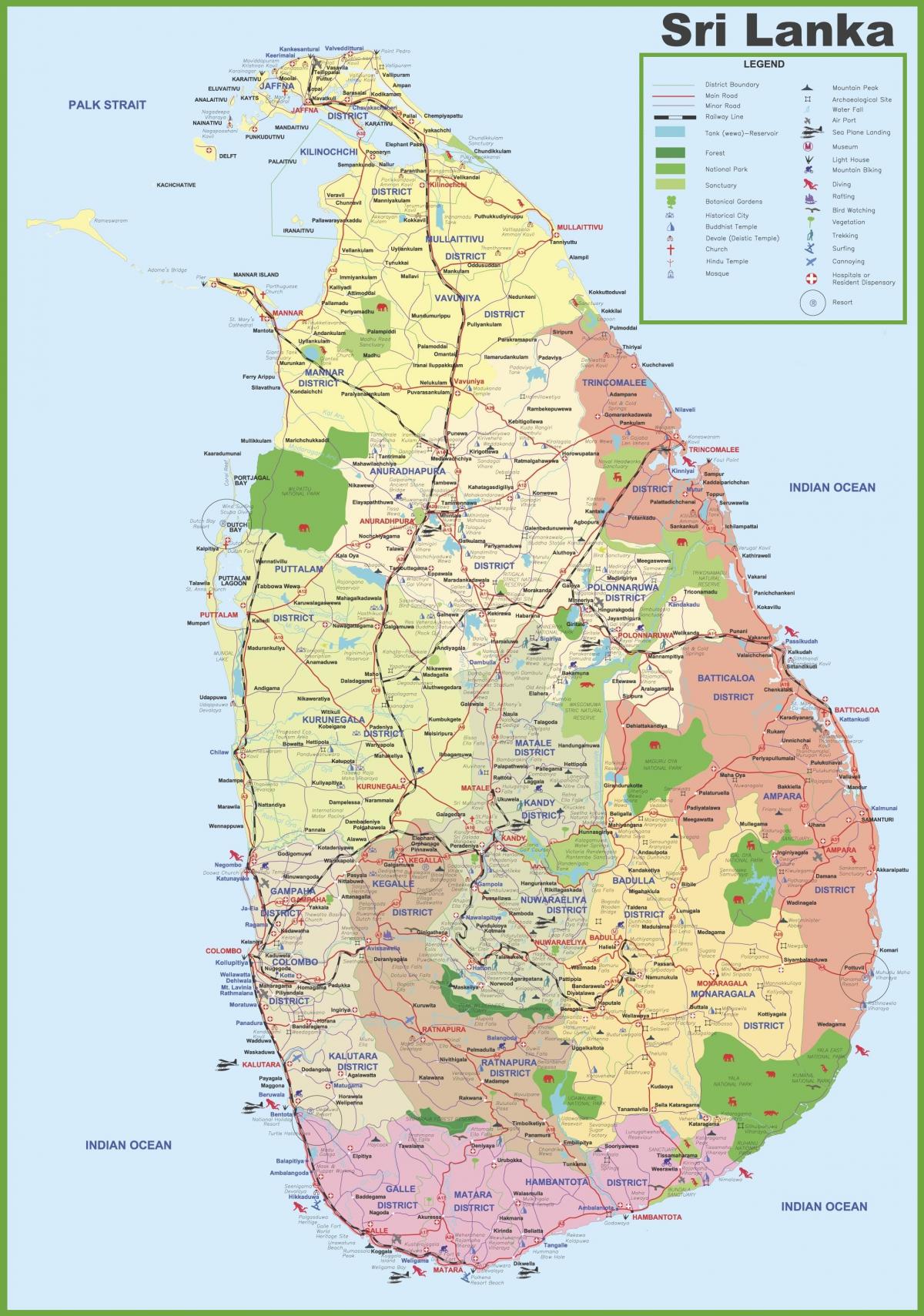 carte de Sri Lanka village