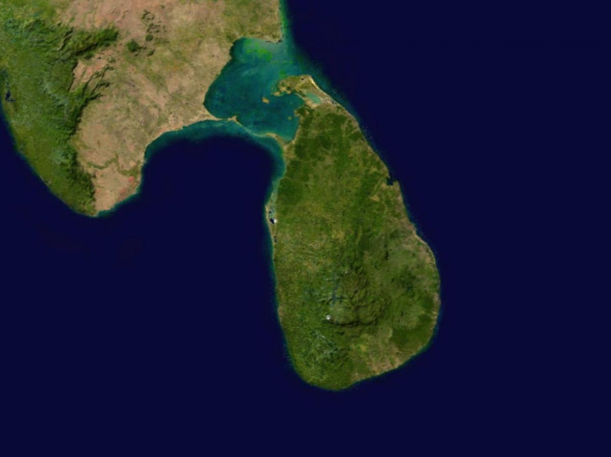 en ligne la carte satellite de Sri Lanka