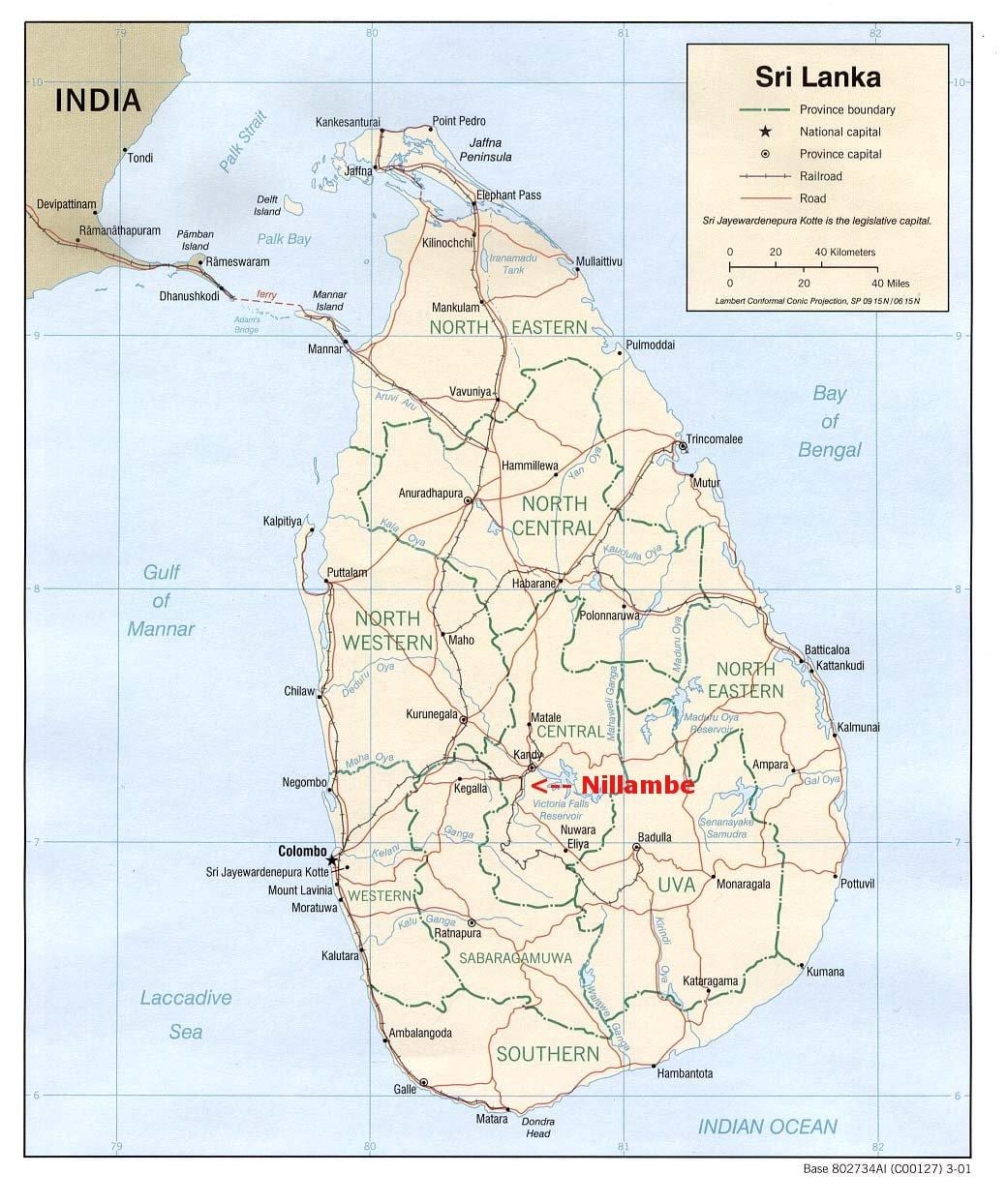 carte de Sri Lanka maison