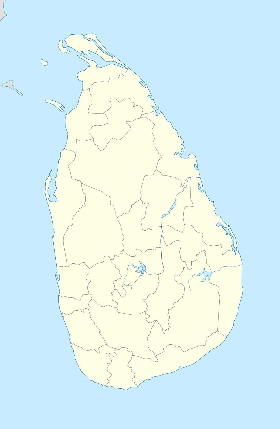 carte de Sri Lanka secrétariat de division