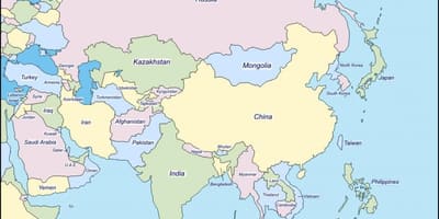 Carte de Sri Lanka et dans les pays environnants