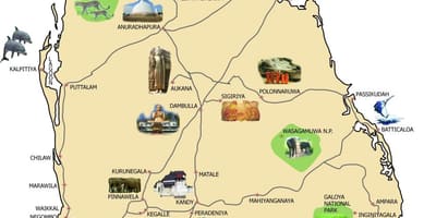 Carte de bentota, Sri Lanka