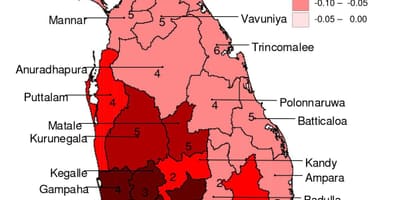 Carte du paludisme au Sri Lanka
