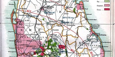 Carte de Ceylan, Sri Lanka