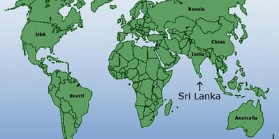 Ceylan emplacement de la carte du monde