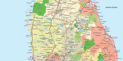 Sri Lanka district d'ampara, carte