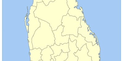 Carte du sud du Sri Lanka