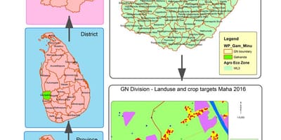 Carte de la gn de la division de la carte Sri Lanka