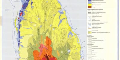 Carte de la carte des sols de Sri Lanka
