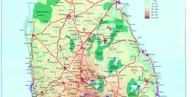 La carte du Sri Lanka de transport