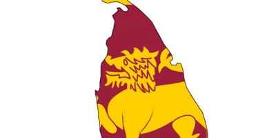 Carte de drapeau Sri Lanka