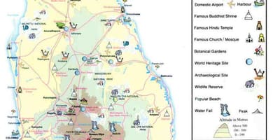 Carte de Sri Lanka informations de la carte