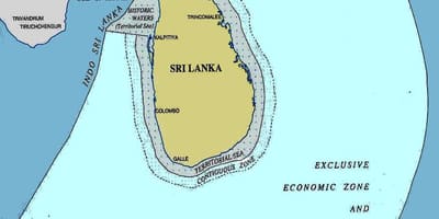Carte de Sri Lanka mer