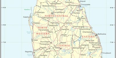 Carte de Sri Lanka ville