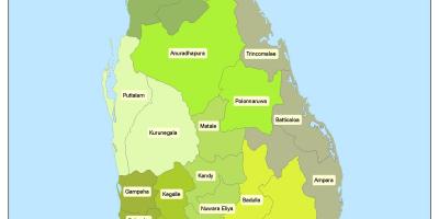 Quartier au Sri Lanka carte