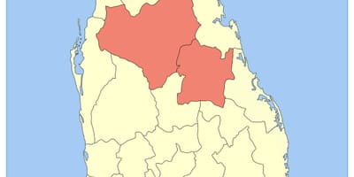 La province centrale de Sri Lanka carte